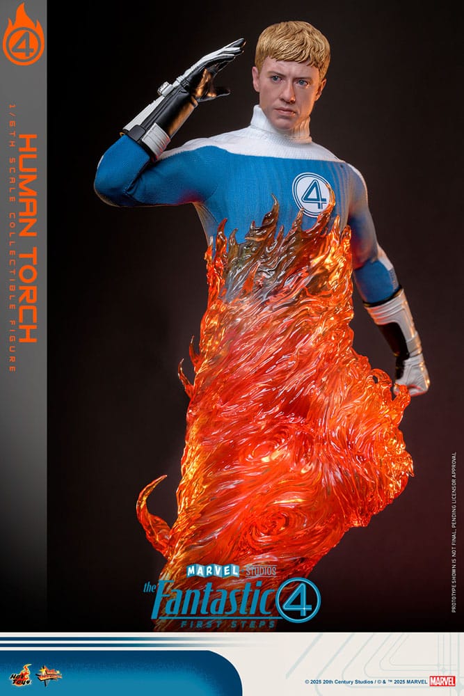 The Fantastic Four: First Steps Movie Masterpiece Action Figure 1/6 Human Torch 30 cm